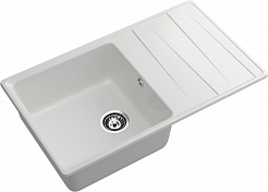 Мойка кухонная GranFest LEVEL GF-LV-860L чаш+кр 860*500мм иней, мрамор  