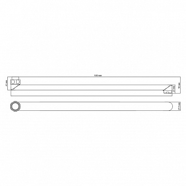 Излив плоский 500 мм, хром