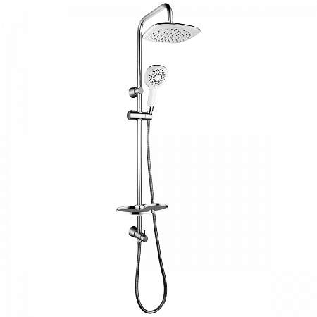 Душевой гарнитур Lemark LM8808С без смесителя c верхней душевой лейкой "Тропический дождь", хром