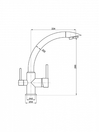 Смеситель кухонный TOLERO Valencia Satin (латунь)