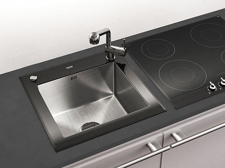 Кухонная мойка TOLERO Ceramic Glass TG-500B (Чёрная) архив