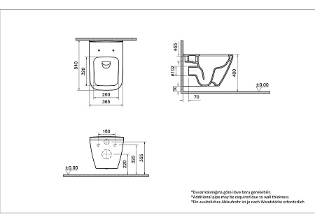 Унитаз Vitra Integra Square 7082B003-0075 подвесной, безободковый