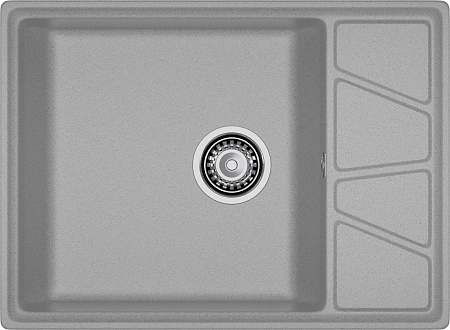 Мойка кухонная GranFest VERTEX GF-V-680L чаш+кр 680*500мм, серый, мрамор  