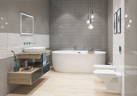 Зеркало Cersanit LED DESIGN PRO 050 80 хол. тепл. cвет часы с подсветкой прямоугольное