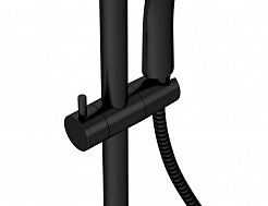 Душевая система Cersanit BRASKO BLACK (смеситель термостатический) 3 режима шланг 150 металл, черный