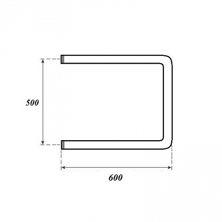 Полотенцесушитель водяной Point PN35556 500x600 П-образный (1"), хром