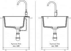 Мойка кухонная GranFest QUARZ  GF-Z48 1-чаш. 480*480 (песок)