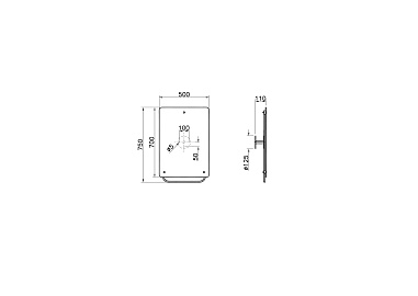 Зеркало Vitra Arkitekta A44002, настенное, 75х50см., с изменяемым углом наклона