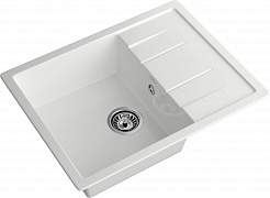 Мойка кухонная GranFest QUADRO GF-Q-650L чаша с крылом 650*500мм иней, мрамор