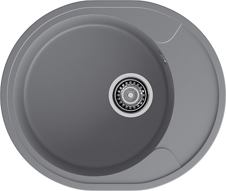 Мойка кухонная GranFest URBAN 857L  1-чаш+кр 620*480 темно-серый