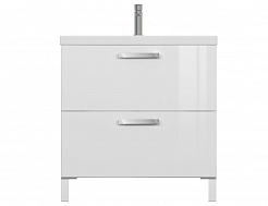 Комплект Cersanit MELAR 80 белая раковина COMO 80 смеситель ELIO ножки для тумбы