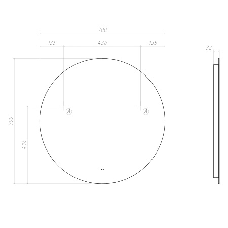 Зеркало VIGO Otti Classic 700