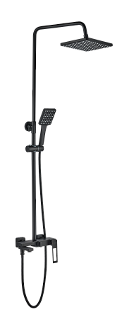 Душевая система HAIBA HB24817-7, тропический душ, латунь, черный