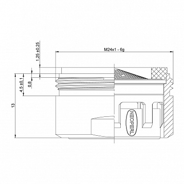 Аэратор NEOPERL CASCADE D.24, внутренний, блистер 