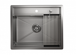 Стальная кухонная мойка Granula KS-6051 сталь сатин