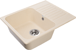 Мойка кухонная GranFest QUARZ GF-Z13 чаша+кр 620*480 (бежевый)
