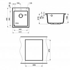 Мойка кухонная Point Динара 42 светло-бежевый