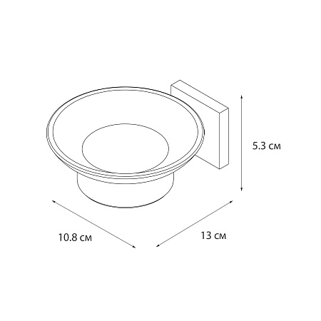 Fixsen LUX CHROME FX-15008 Мыльница стеклянная, хром