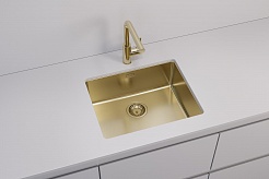 Мойка кухонная Alveus Kombino 50 Monarch Gold SAT 542X442X195 U нержавеющая сталь, с выпуском, без с