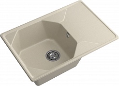 Мойка кухонная GranFest UNIQUE GF-U-740L чаш+кр 740*500мм топаз, мрамор  