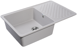 Мойка кухонная GranFest QUARZ GF-ZL-52 чаша+кр 760*480 (серый)