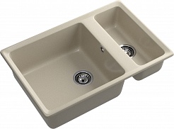 Мойка кухонная GranFest LEVEL GF-LV-760K 1.5-чаши 760*500мм топаз, мрамор  