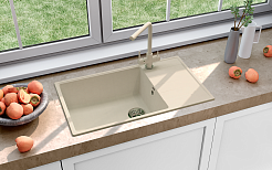 Мойка кухонная ULGRAN Quartz Prima 860-06, трюфель