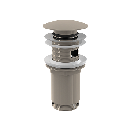 Донный клапан сифона для умывальника CLICK/CLACK 5/4", NICKEL-глянец, арт.A392-N-P