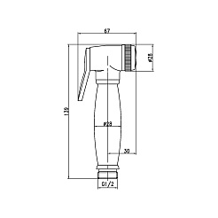 Лейка для биде LM8047G, золото, блистер