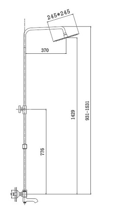 Душевая система HAIBA HB2422, тропический душ, латунь, хром