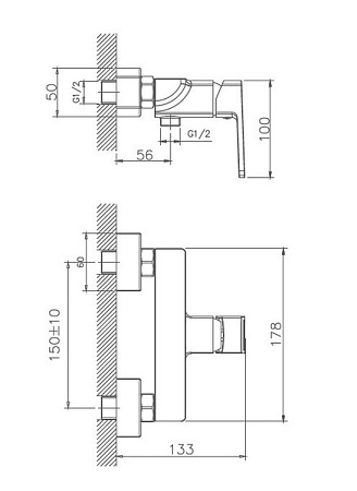 Гигиенический душ HAIBA HB55176, латунь, хром