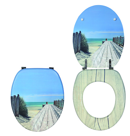 Сиденье WIRQUIN ПЛЯЖ, МДФ, крепления нержавеющая сталь с антикоррозийным покрытием