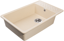 Мойка кухонная GranFest QUARZ GF-ZL-51 чаша+кр 760*480 (бежевый)
