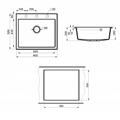 Мойка кухонная Point Бинга 60 светло-бежевый