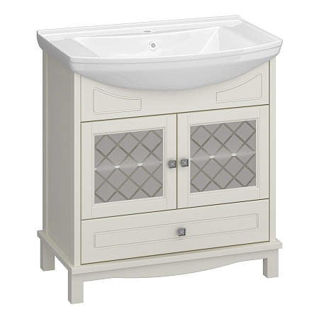 Тумба OPADIRIS Омега 75, слоновая кость (под раковину Kirovit Стиль 75)