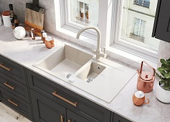 Кухонная мойка Polygran BRIG-870 (№36 (Белый Хлопок))