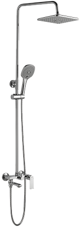 Душевая система HAIBA HB24505, тропический душ, латунь, белый/хром