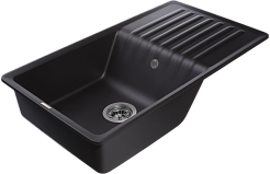 Мойка кухонная GranFest QUARZ GF-ZW-73 чаша+кр 860*480 (черный)