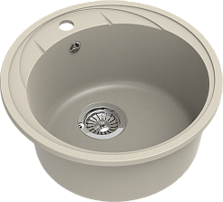 Мойка кухонная EWIGSTEIN Elegant R45 1-чаша D-484мм бежевый