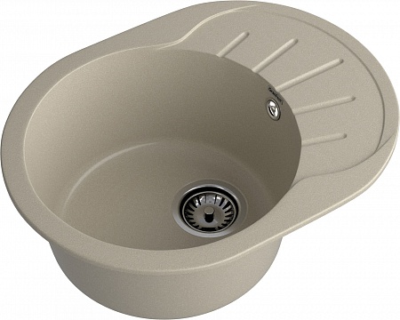 Мойка кухонная GranFest RONDO GF-R-580L чаша с крылом 579*445мм топаз, мрамор