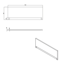 Панель Cersanit для ванны фронтальная UNIVERSAL TYPE 1 160