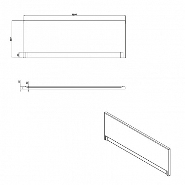Панель Cersanit для ванны фронтальная UNIVERSAL TYPE 1 160