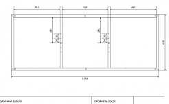 Рама Cersanit для ванны SANTANA 160