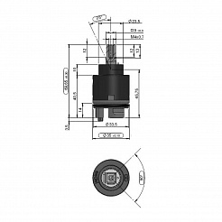 Картридж SEDAL с керам. пластинами 35 мм, удлиненный, блистер
