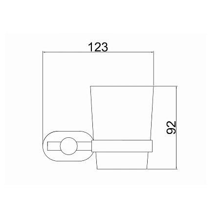 Держатель стакана BELZ B90506, матовое стекло, нержавеющая сталь, оружейная сталь
