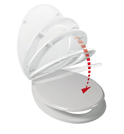 Сидение WIRQUIN для унитаза Soft Close first, полипропилен, крепления пластик, микролифт