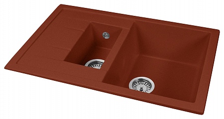 Гранитная мойка AquaGranitEx M-21K красный марс