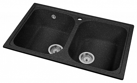 Гранитная мойка AquaGranitEx M-15 черный