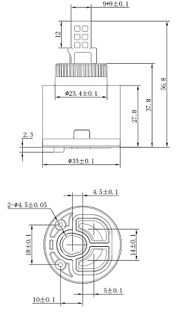 Картридж стандарт., низкий, 35 мм, ESKO