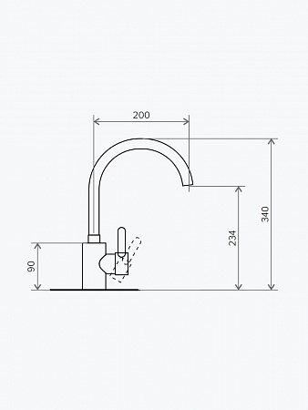 Смеситель Polygran кухонный Элара (№14 (Серый))